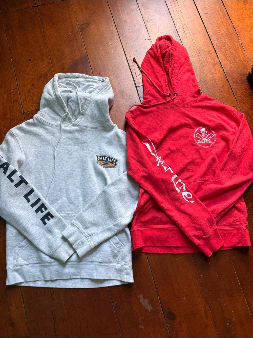 Salt Life Hoodies - Gray & Red Pullover Set